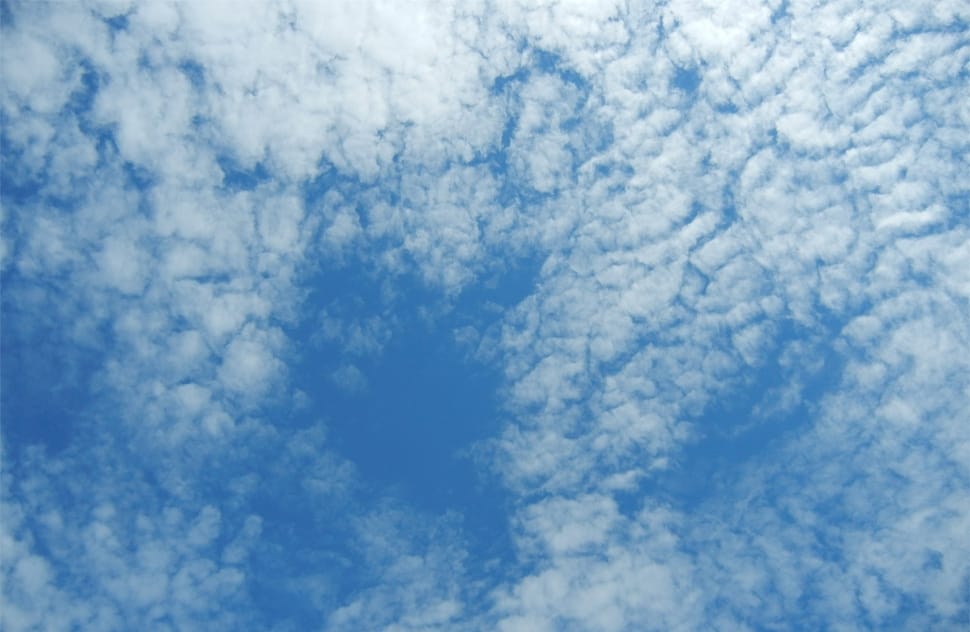 high angle photography of blue skies with clouds during daytime preview
