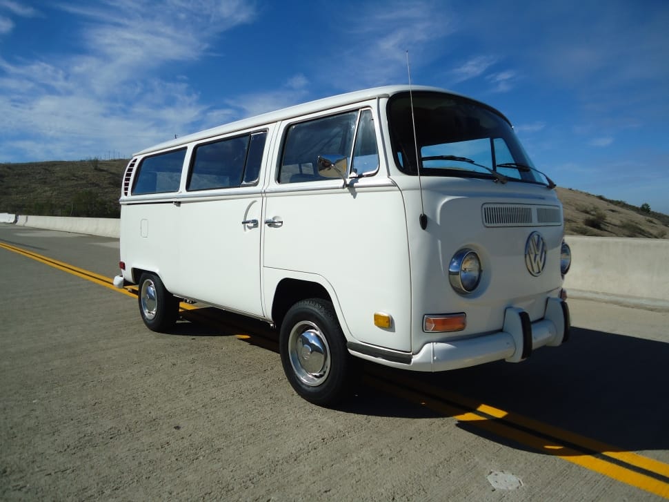 white volkswagen van