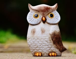 close up photo of ceramic owl figurine thumbnail
