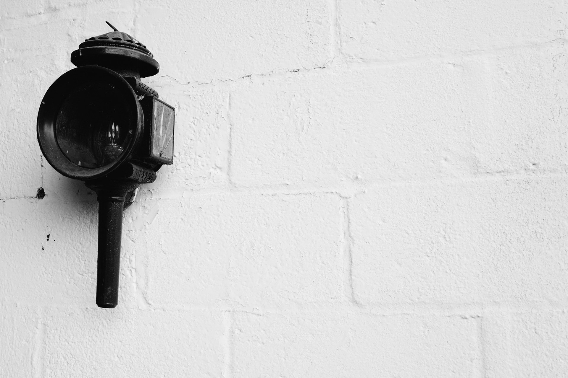 black wall security camera