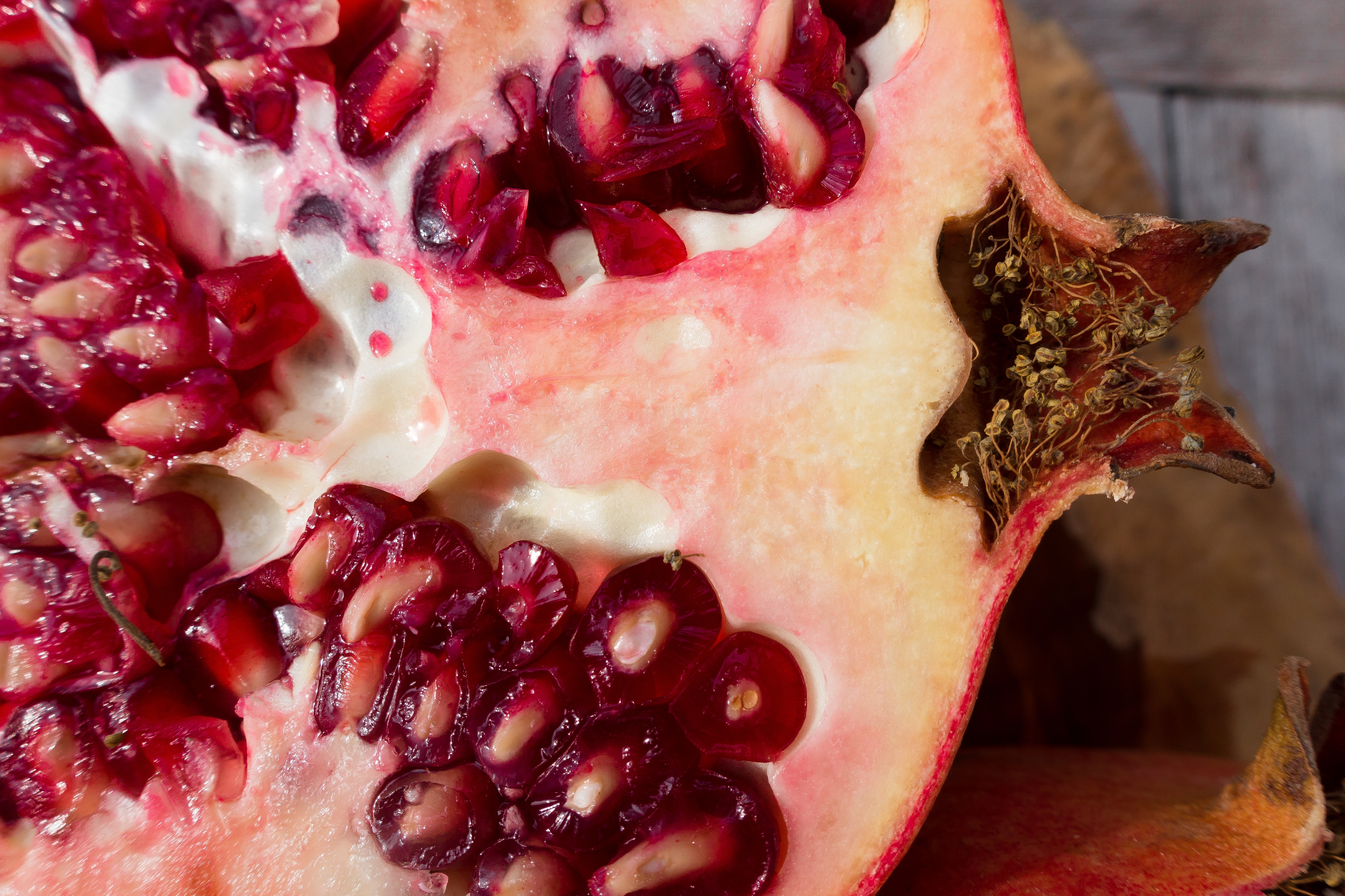 Pomegranate, Fruit, Sliced, Red, food and drink, food