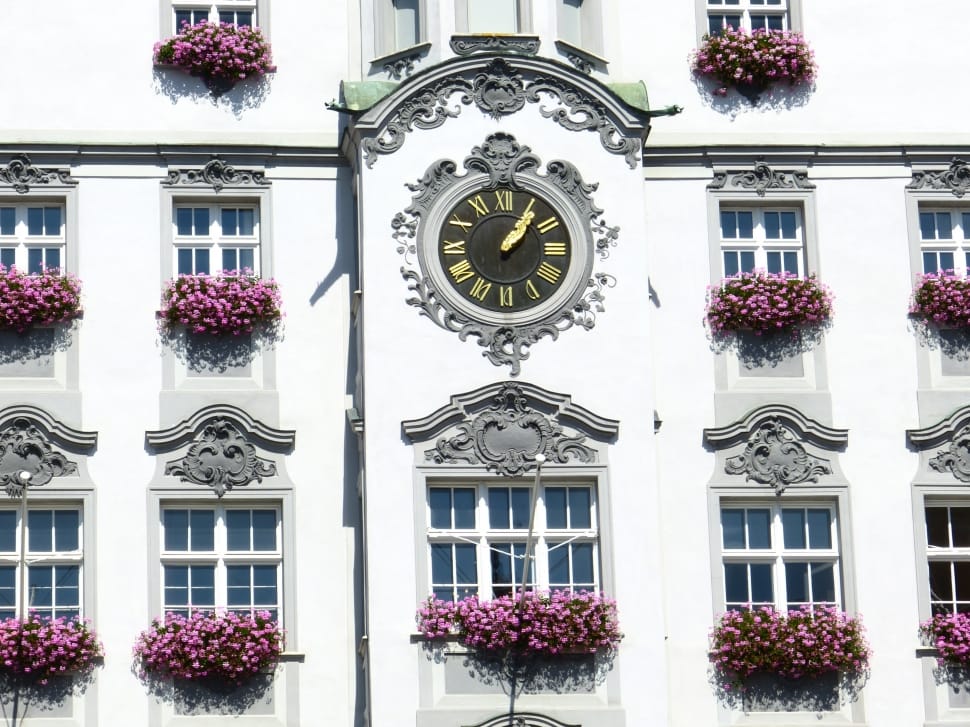 Time Of, Facade, Clock, Window, architecture, window preview