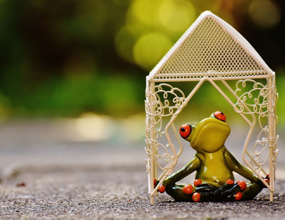 green frog ceramic figurine preview