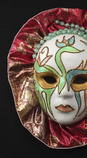 Carnival, Female, Mask, Porcelain, Hide, mask - disguise, costume thumbnail