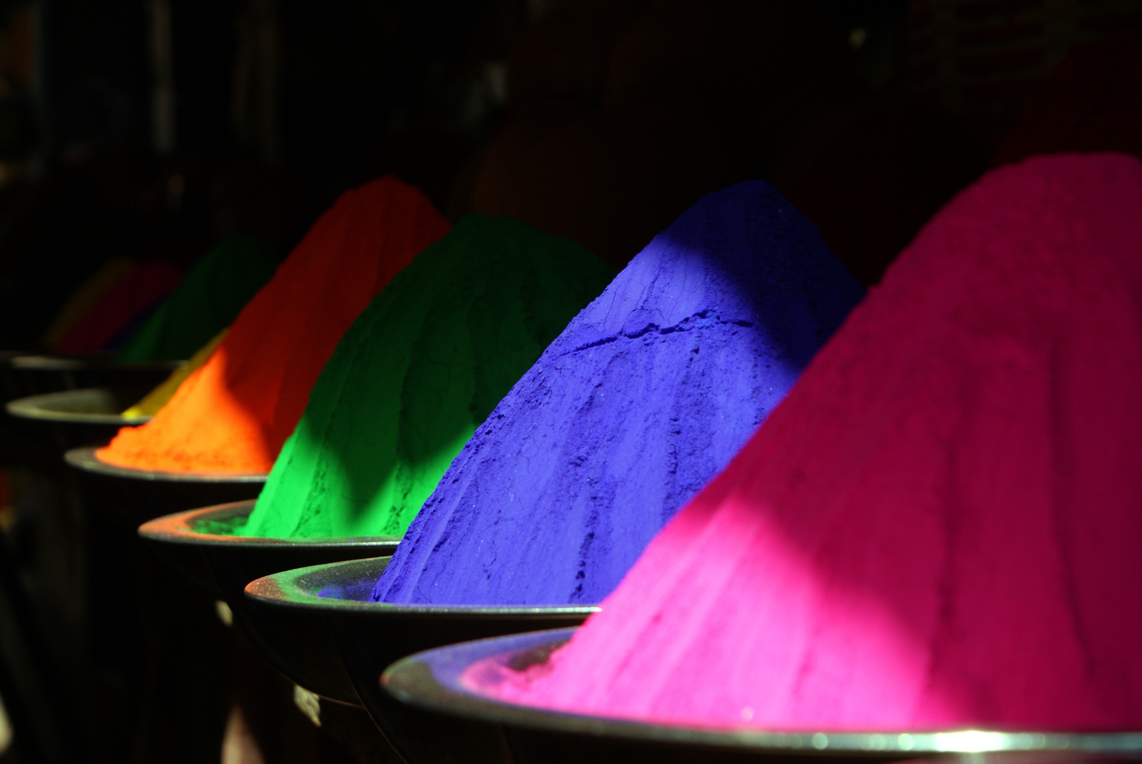 assorted colored powder lot