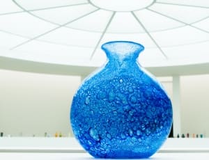 blue glass vase thumbnail