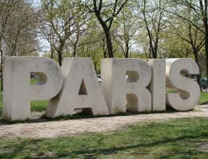 white paris free standing signage thumbnail
