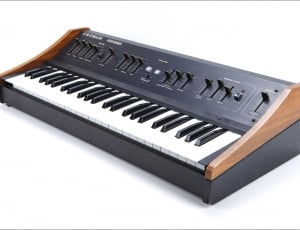 brown and black electric keyboard thumbnail