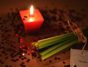 red candle beside i love you print thumbnail
