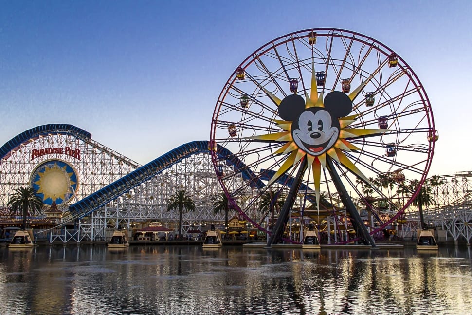 Mickey Mouse themed ferris wheel near body of water during daytime free ...