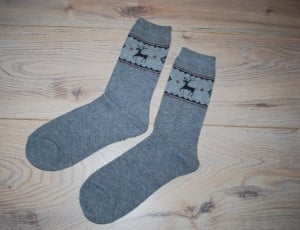 Deep, Wool, Two, Socks, Grey, Woolen, hardwood floor, wood - material thumbnail