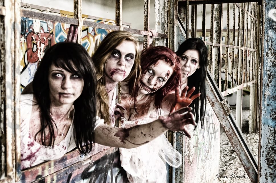Horror, Monster, Woman, Zombies, Undead, looking at camera, spooky preview
