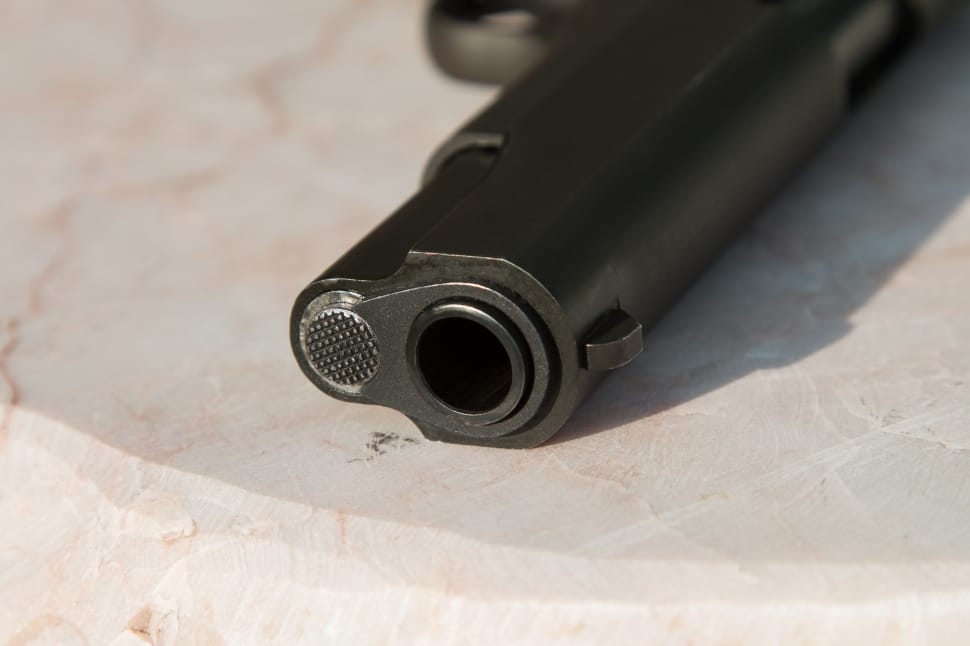black semi automatic pistol preview