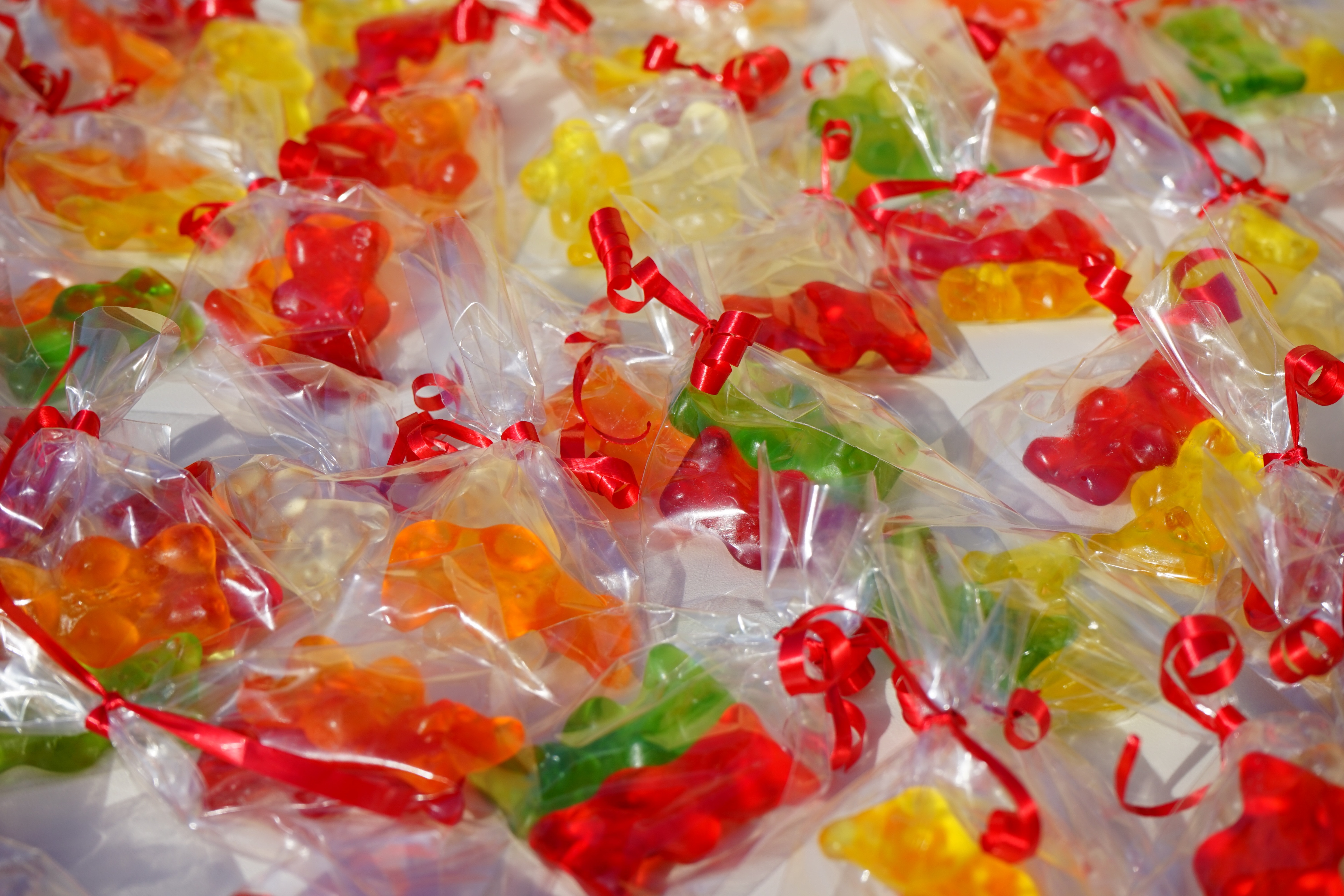 Sachets, Gummi Bears, Packed, backgrounds, food and drink