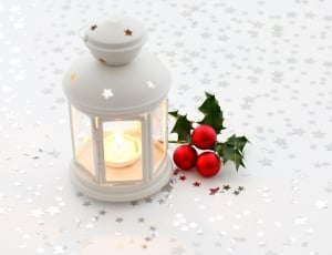 white lamp candle holder thumbnail