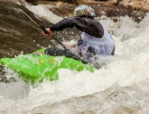 Whitewater, Helmet, Kayak, Action, motion, activity thumbnail