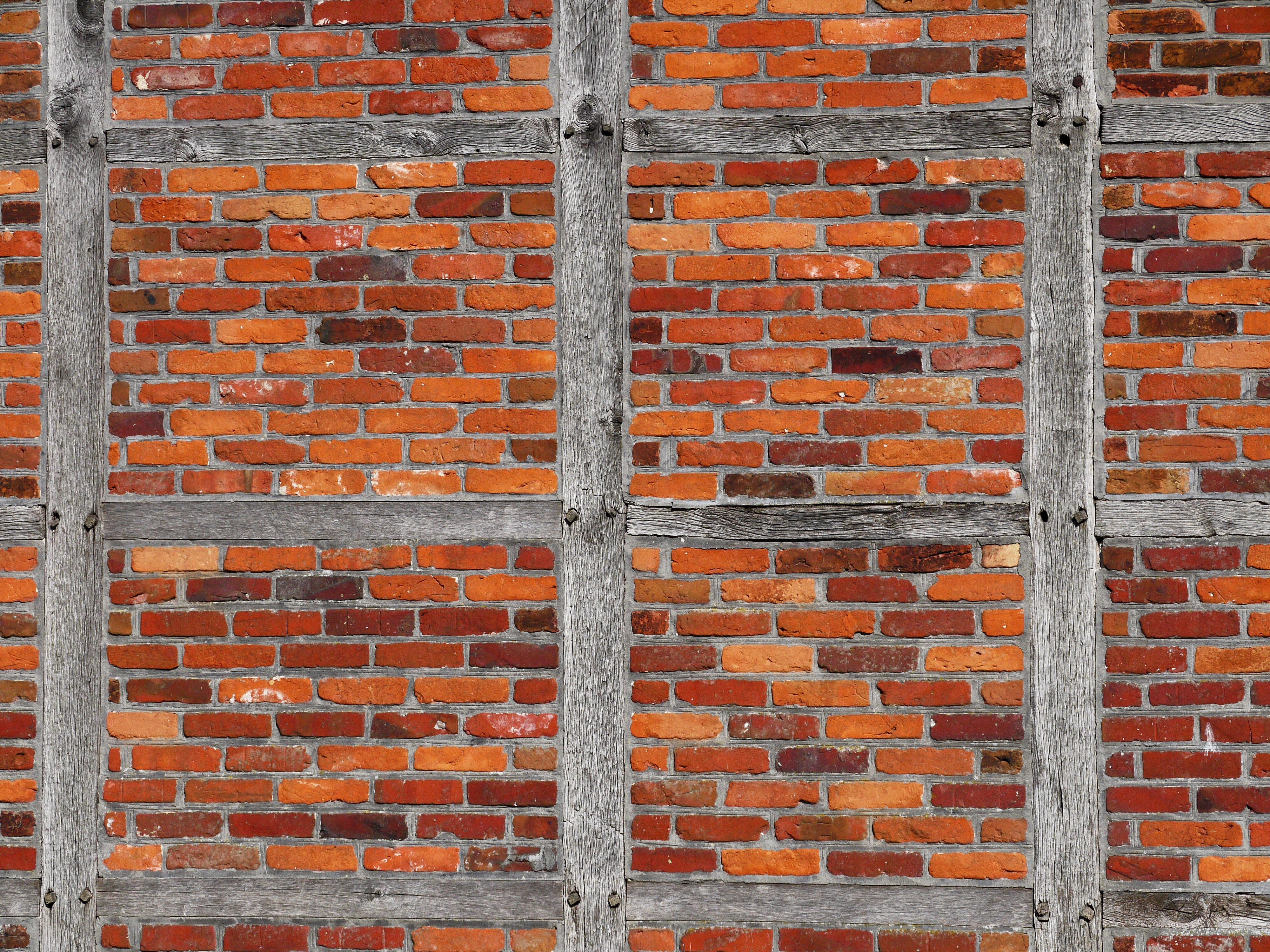 brown and gray pave brick wall