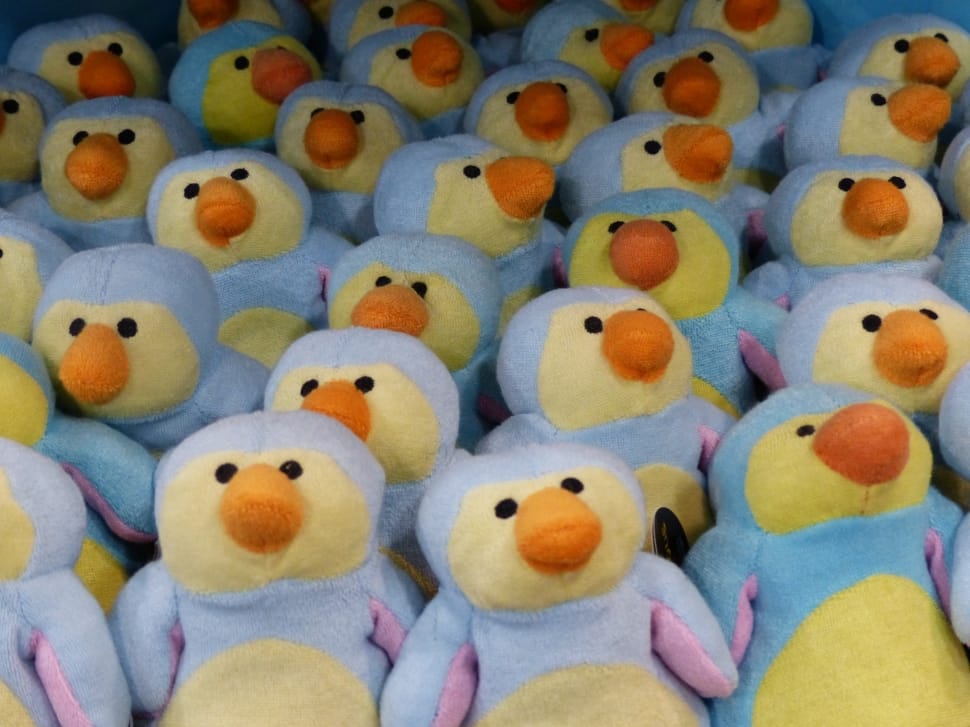 teal and yellow penguin plush toys preview