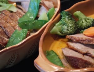 brocolli, meat and beans thumbnail