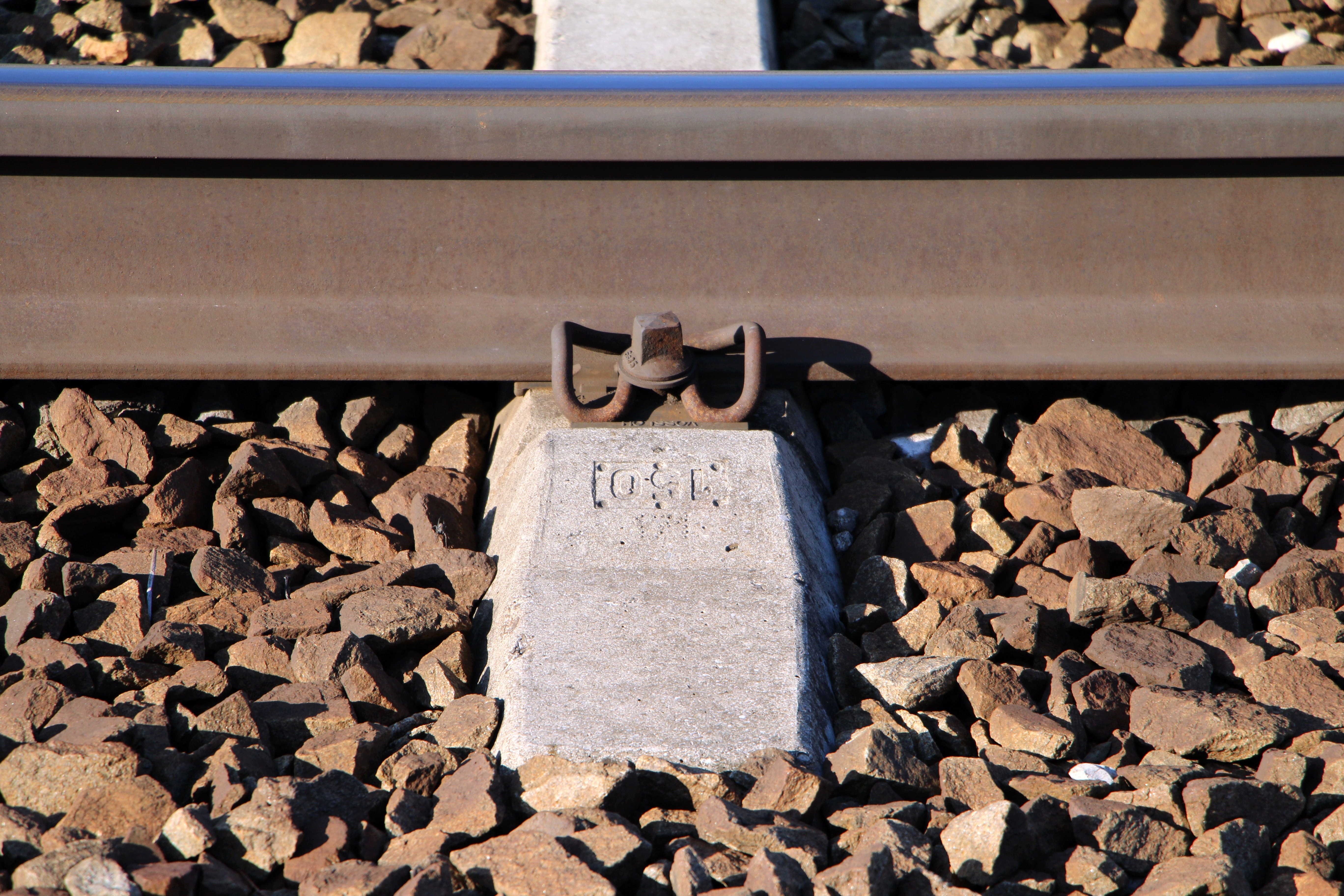 gray steel train rail