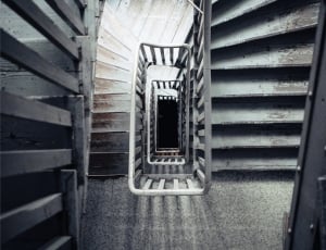 gray steel spiral stair thumbnail