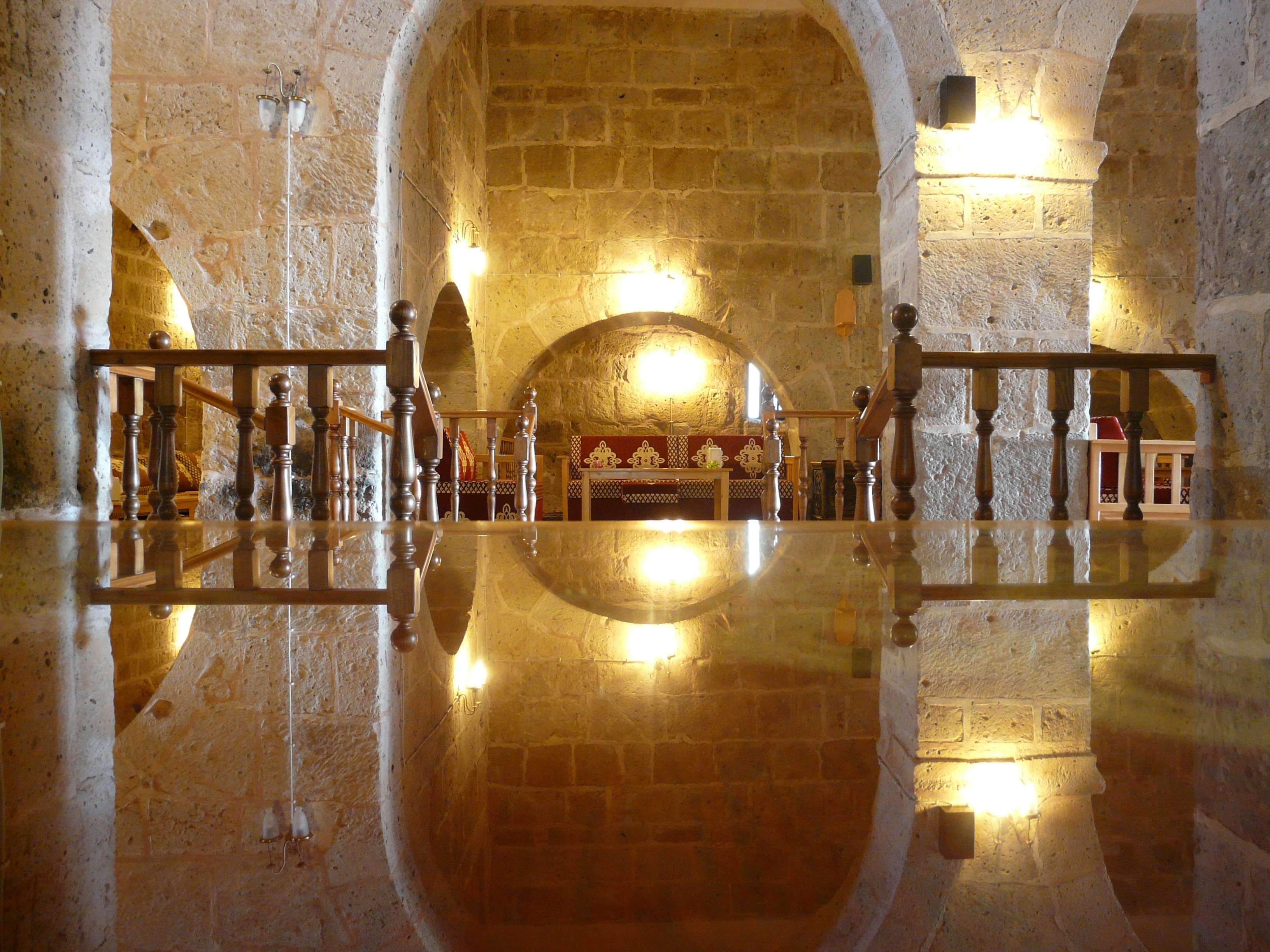 Hostel, Oriental, Caravanserai, indoors, reflection
