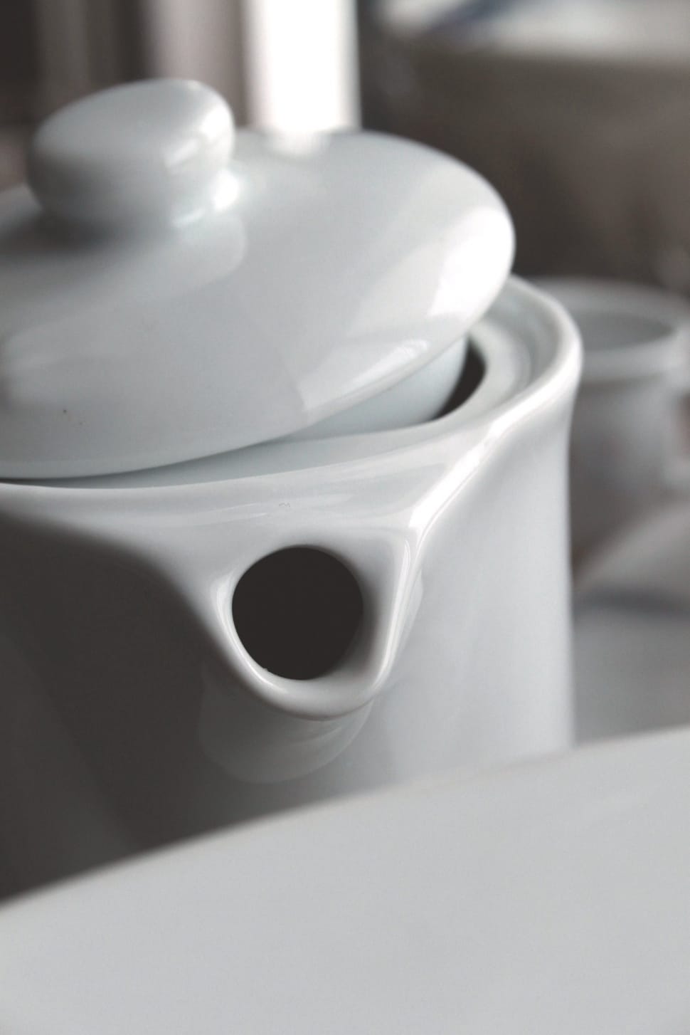 white ceramic teapot preview