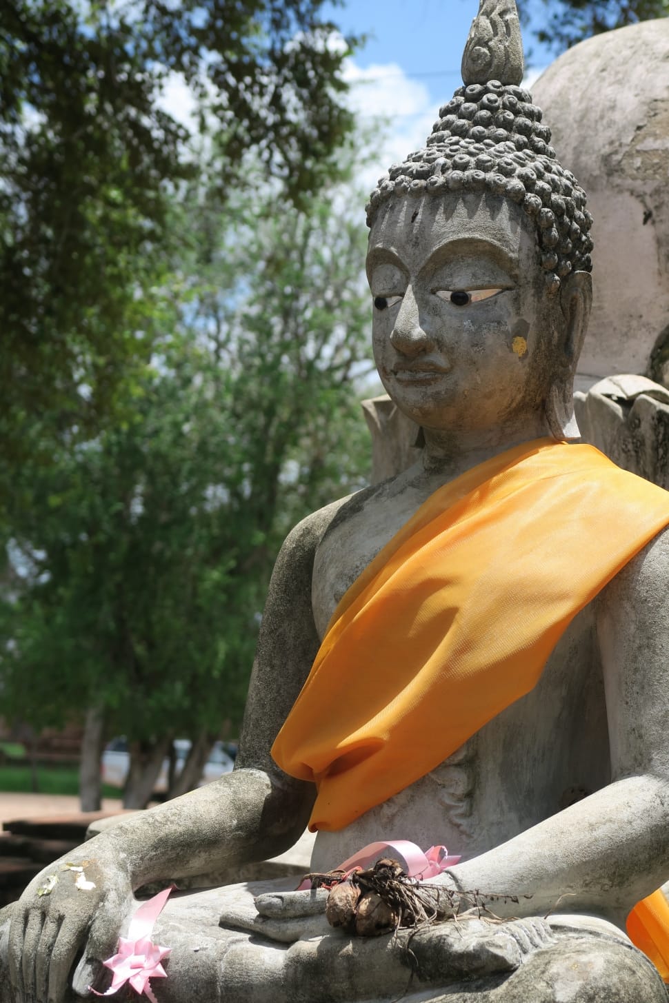 grey buddha concrete statue preview