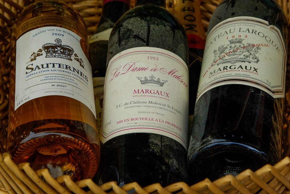 Margaux, Sauternes, France, Bordeaux, bottle, indoors preview