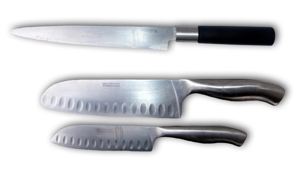 three kitchen knives preview