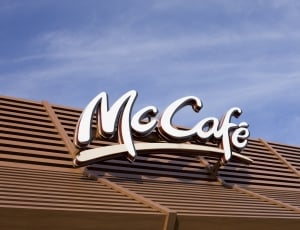 Editorial, Cafe, Mcdonalds, Mccafe, Roof, low angle view, no people thumbnail
