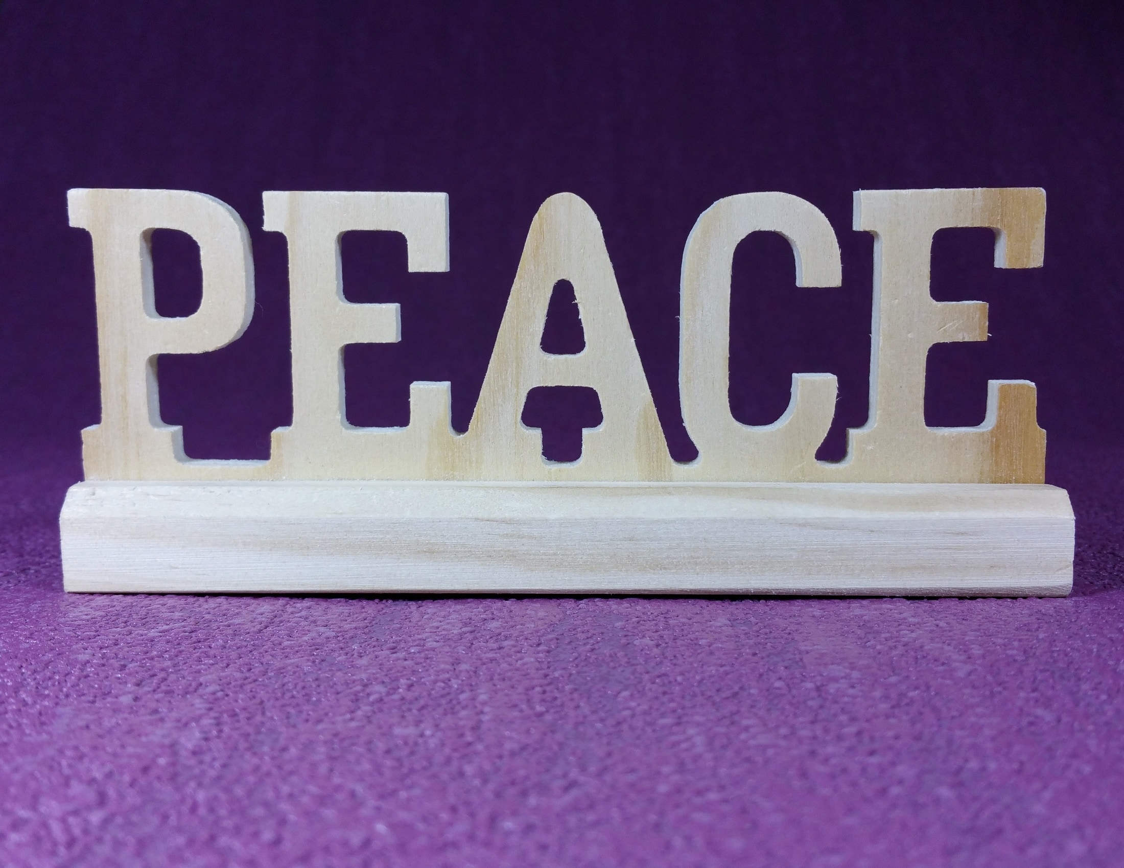 peace wooden freestanding letter