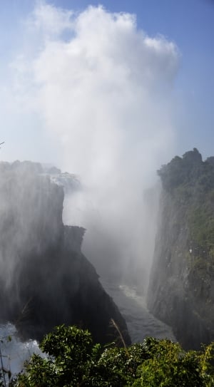 Waterfall, Water, Spray, Viktoriofaelle, cloud - sky, nature thumbnail