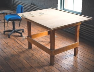 brown wooden rectangular table thumbnail