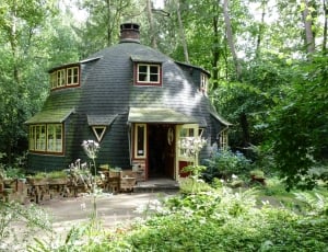 grey and green wooden house thumbnail