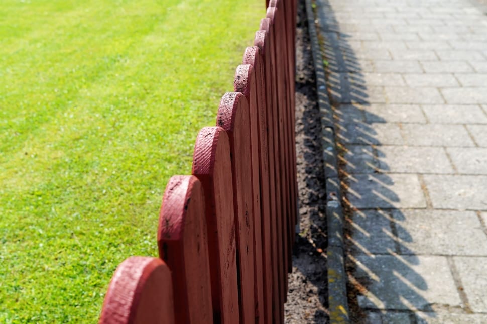 red wooden fence preview