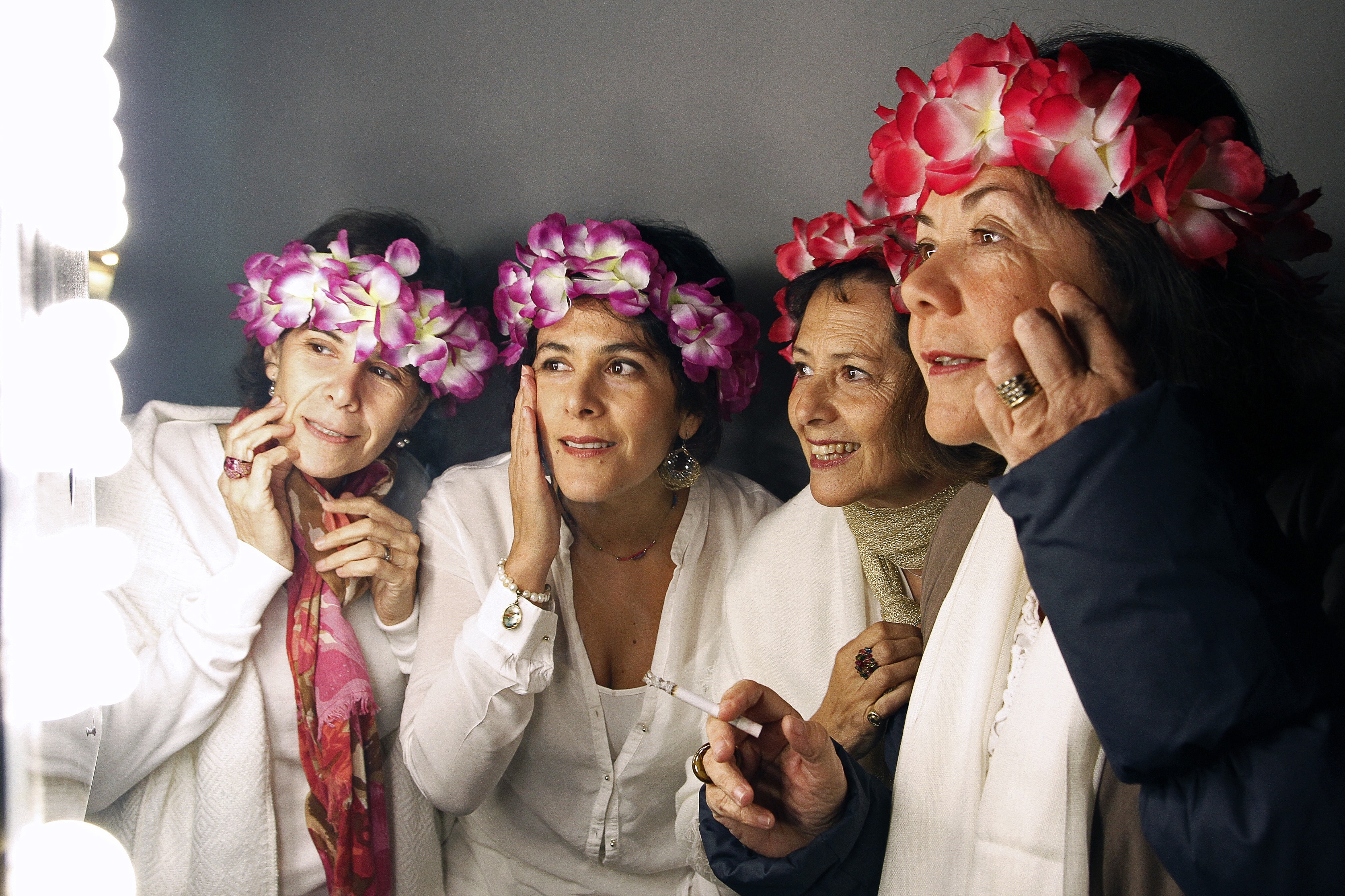 4 woman with flower headband photo