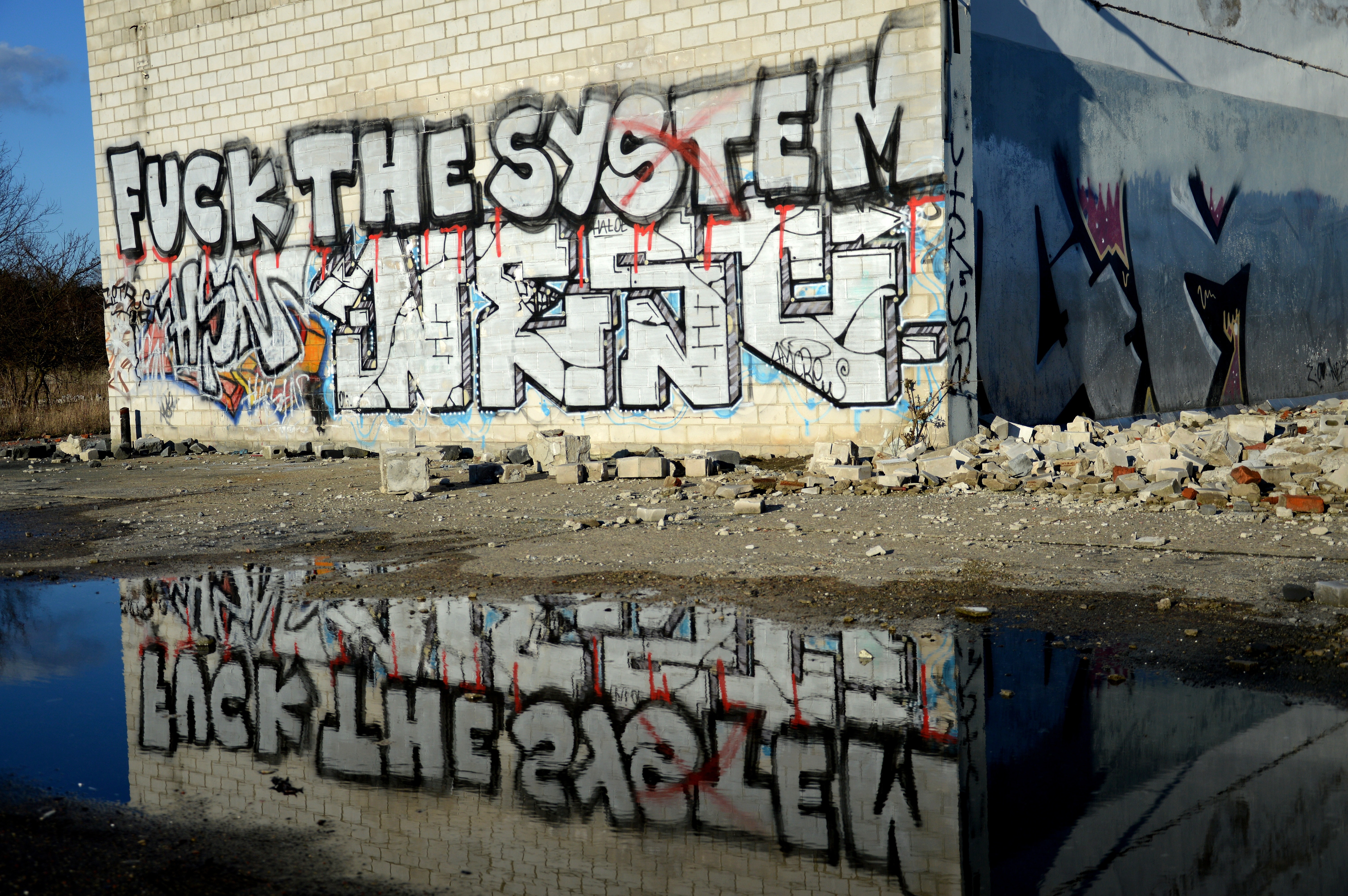 Wall, Graffiti, Lake Dusia, Street Art, graffiti, text