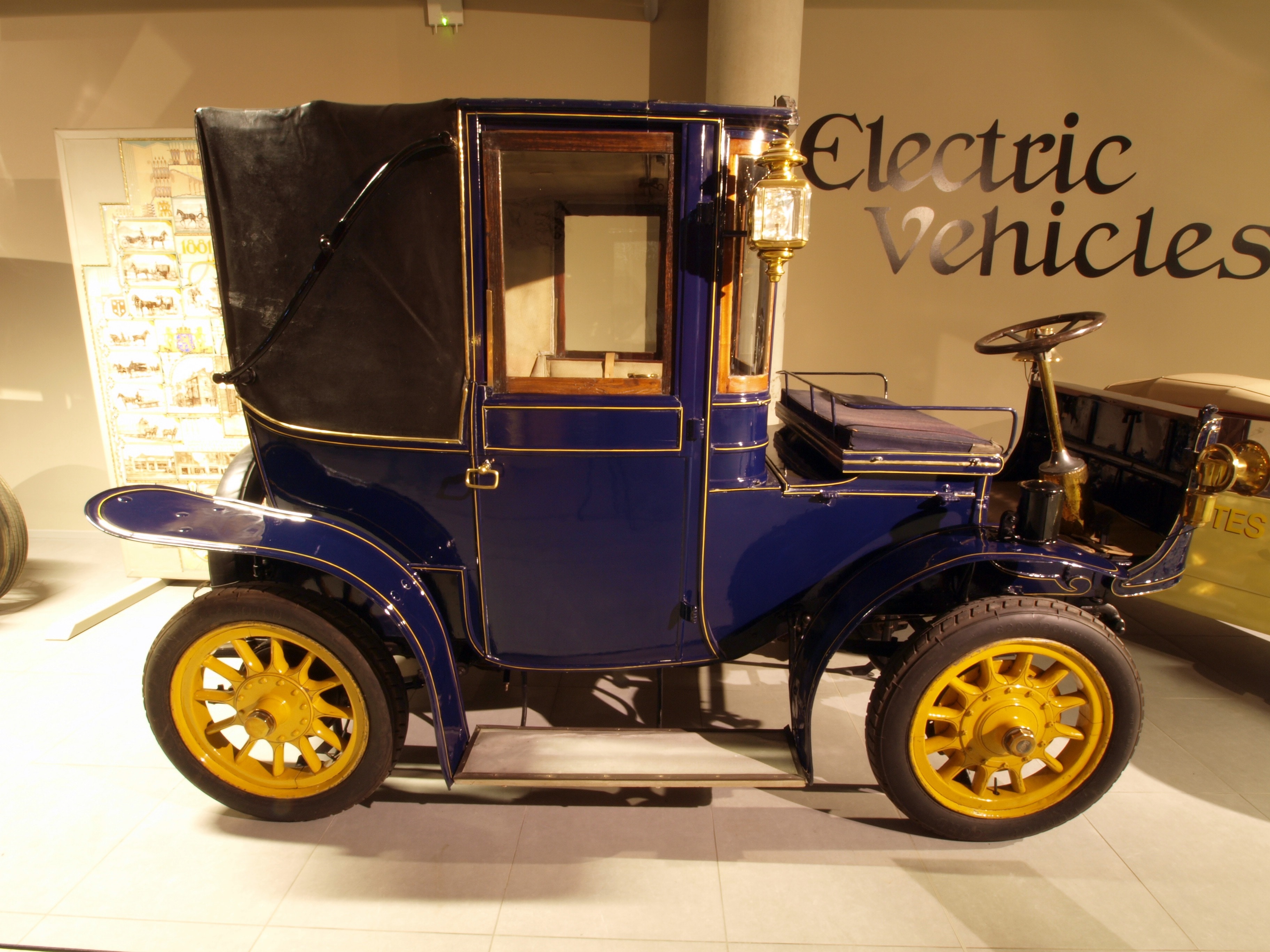 Hedag Brougham Electric, Car, 1905, transportation, no people