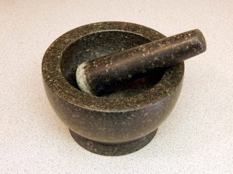 gray stone mortar and pestle preview