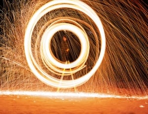 timelaps photography of burning steel wool thumbnail