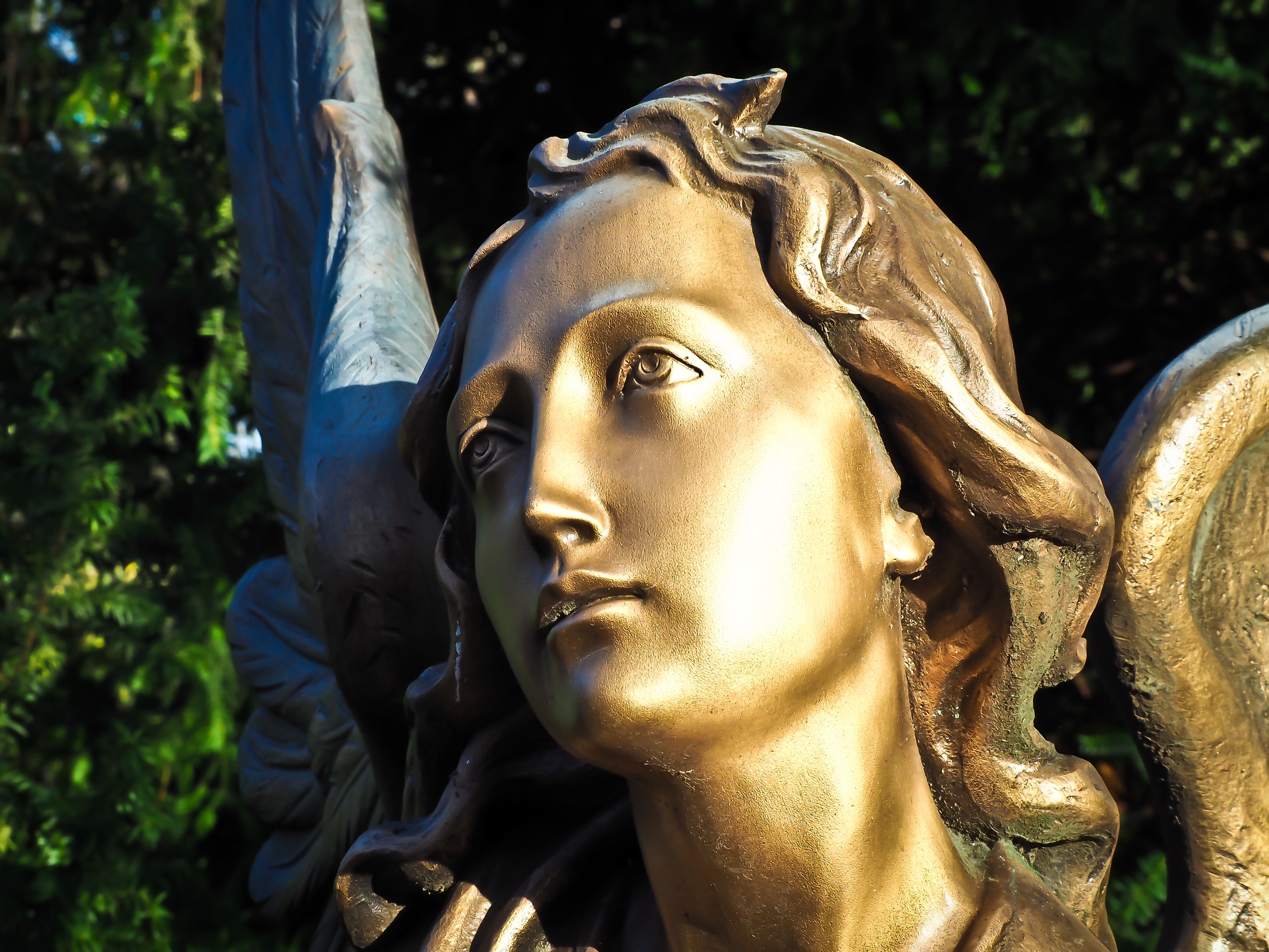 brass woman statue