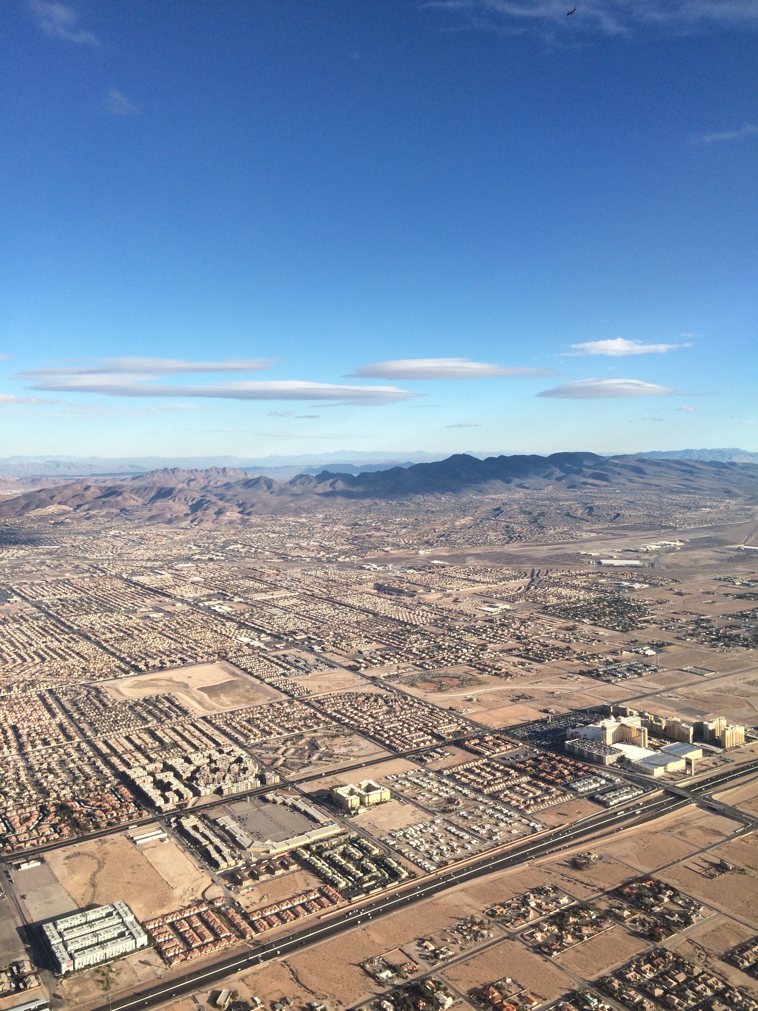 Las Vegas, Nevada, Usa, Desert, aerial view, sky