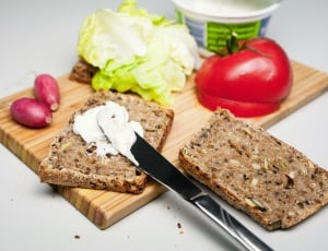 banana cake spread with mayonnaise and vegetables thumbnail