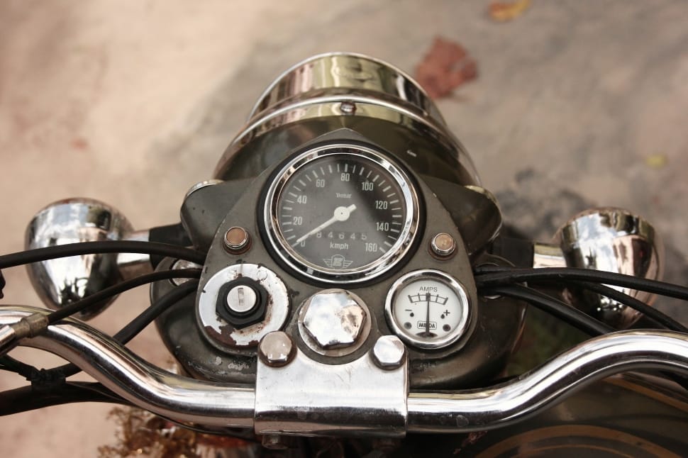 black and silver motorcycle speedometer preview