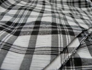 black and white plaid textile thumbnail