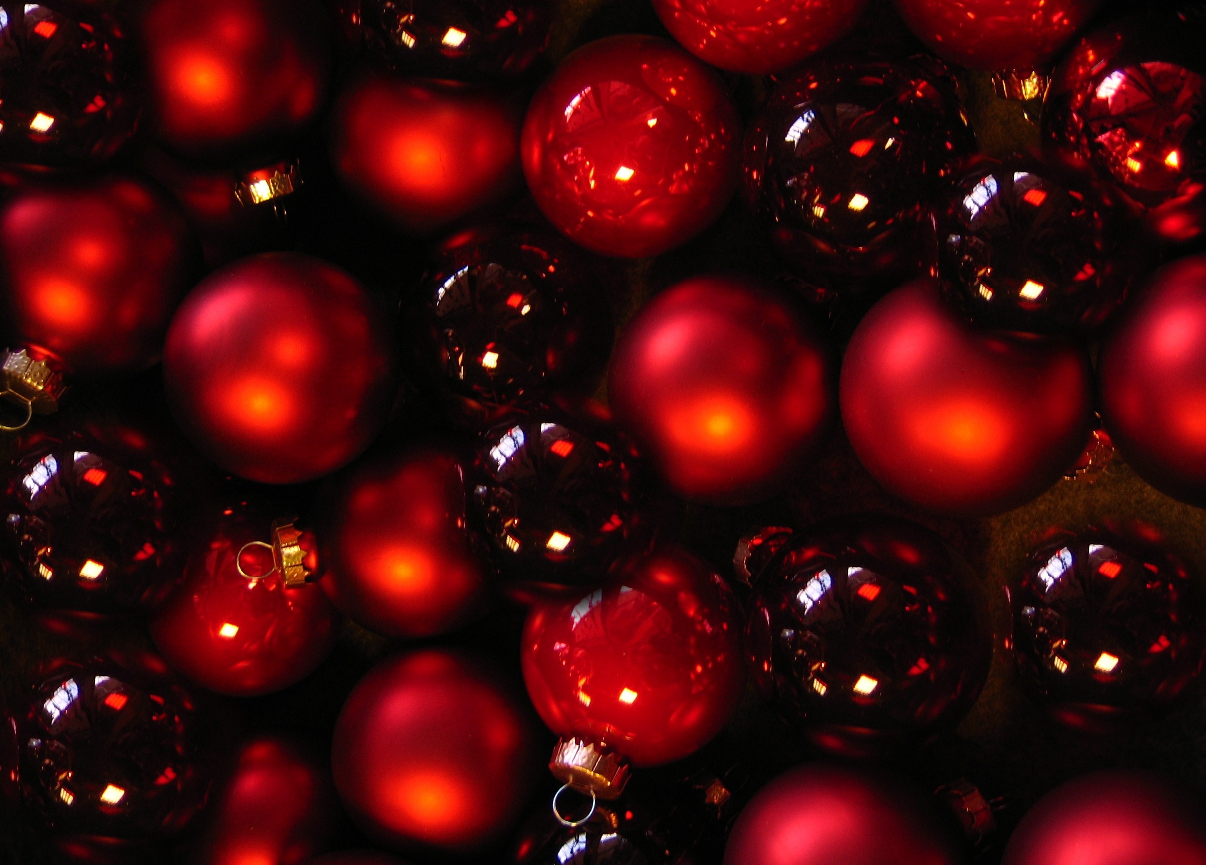 red and black baubles
