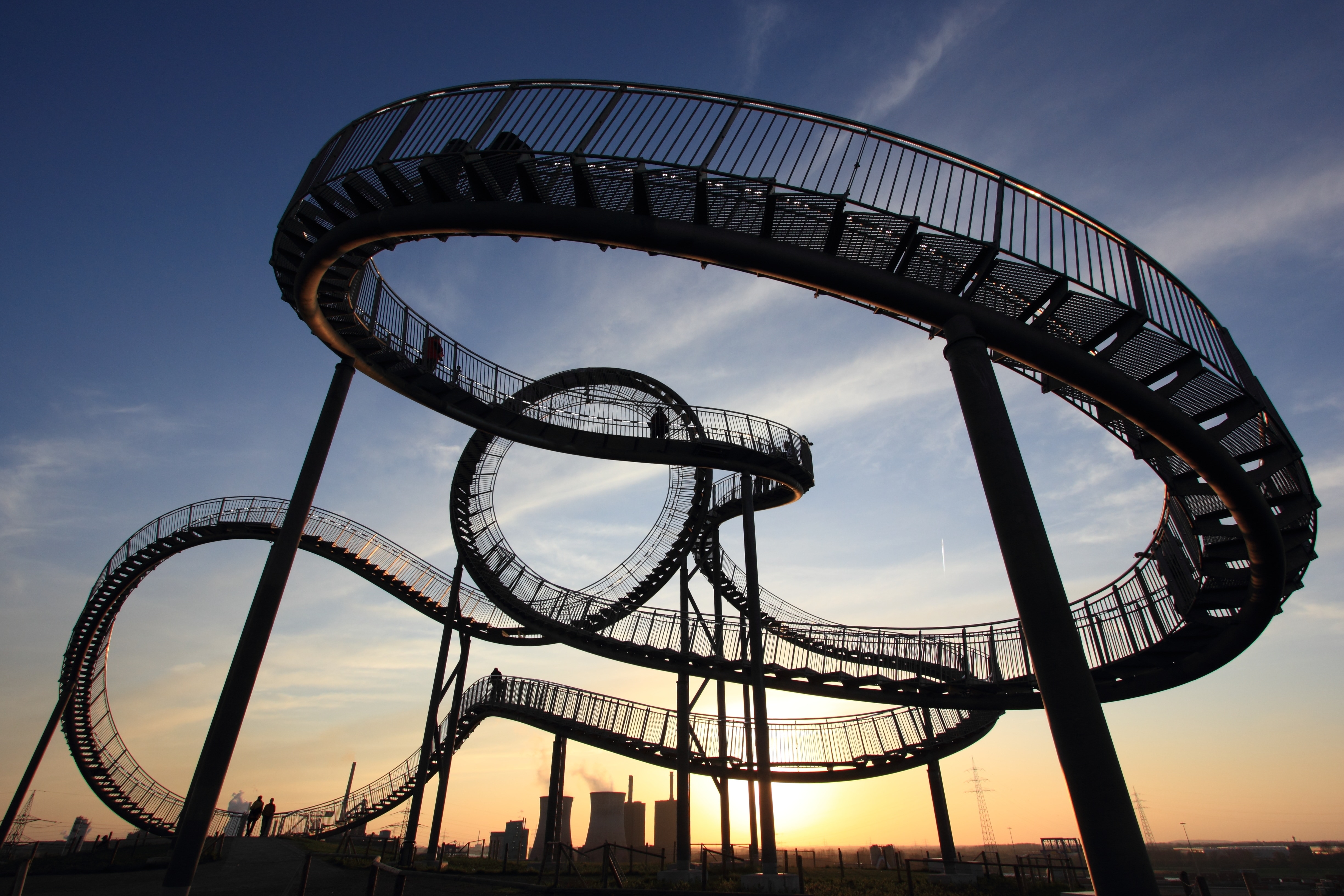 black steel roller coaster ride
