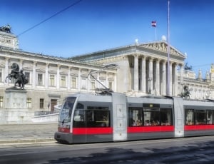 photo of grey and red electric train thumbnail