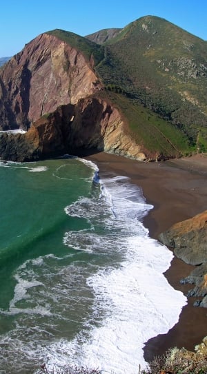 Ocean, Sea, California, Tennessee Cove, mountain, rock - object thumbnail